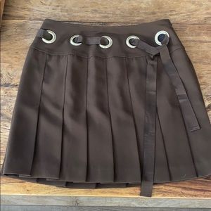 Petite INC brown side zip skirt